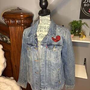 VTG Levi's Don't Disturb Denim Jeans Jacket M  80s 90s